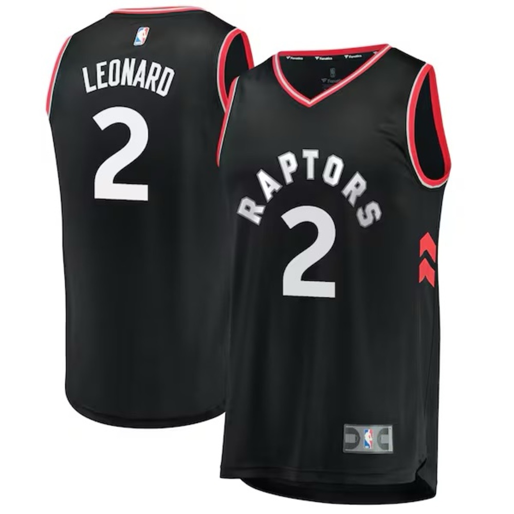 Kawhi Leonard Toronto Raptors Fanatics Jersey Black Size Large